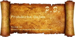 Prohászka Dalma névjegykártya